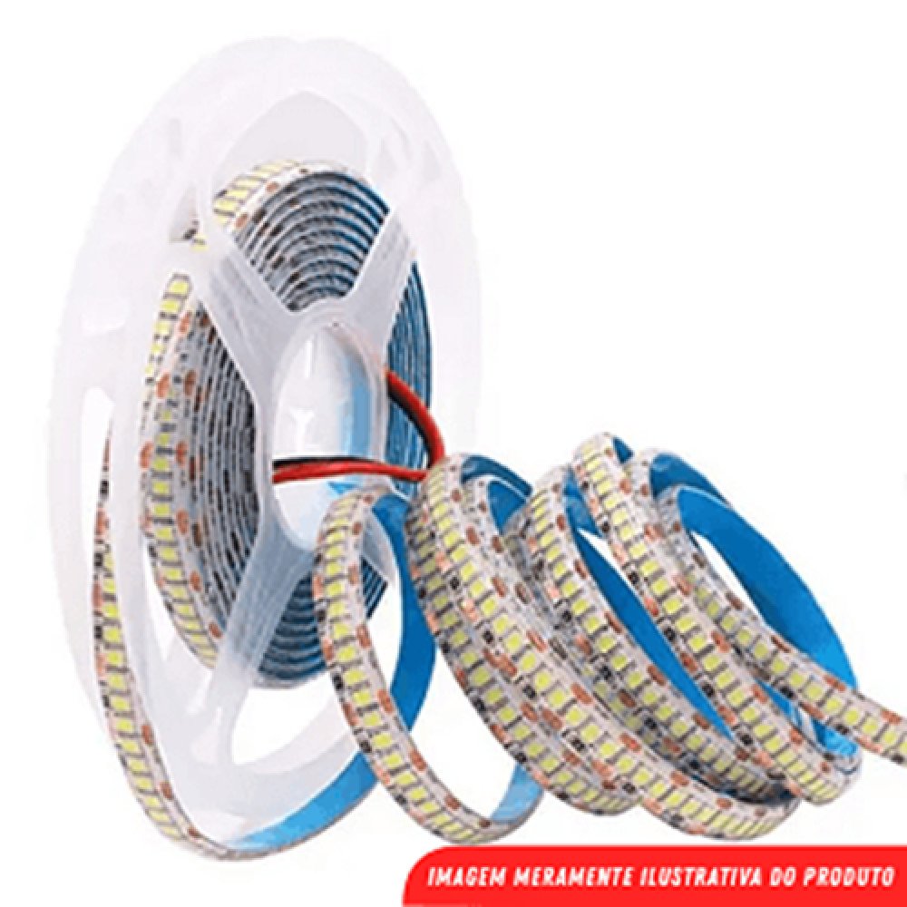 Fita Led 120L 127v IP20 8w 8mm high voltage 6500k 800Lu Rolo 100 m(Ow)