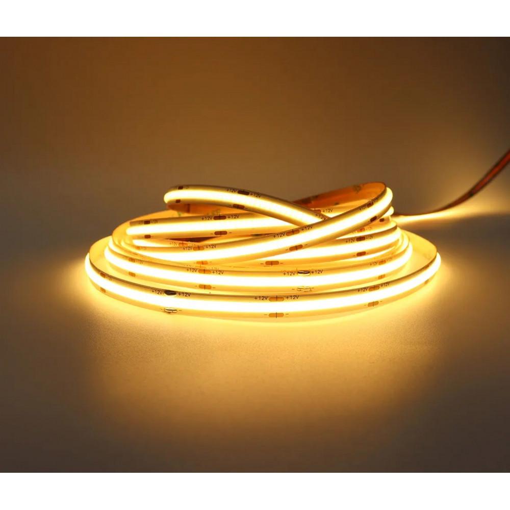 FITA 320 LEDS COB 24V IP20 12W 8MM 800LU 3000K R 10M (OW)