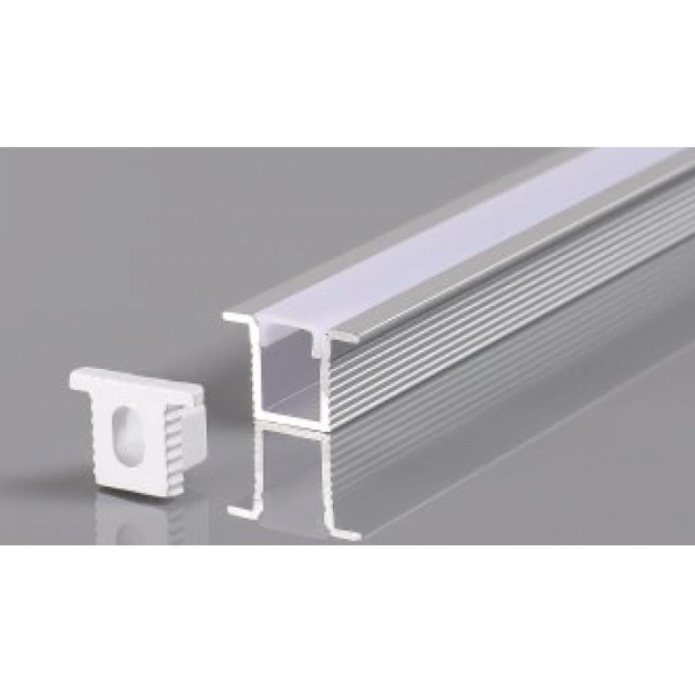 Perfil AL 1209 Embutir Preto 1 m