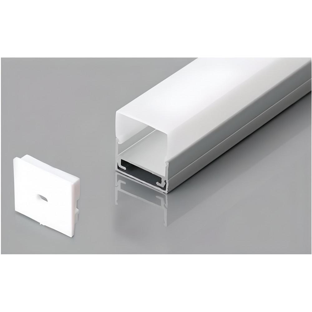 Perfil AL 1920 Sobrepor Branco – 6 Mt (Com Trilho)