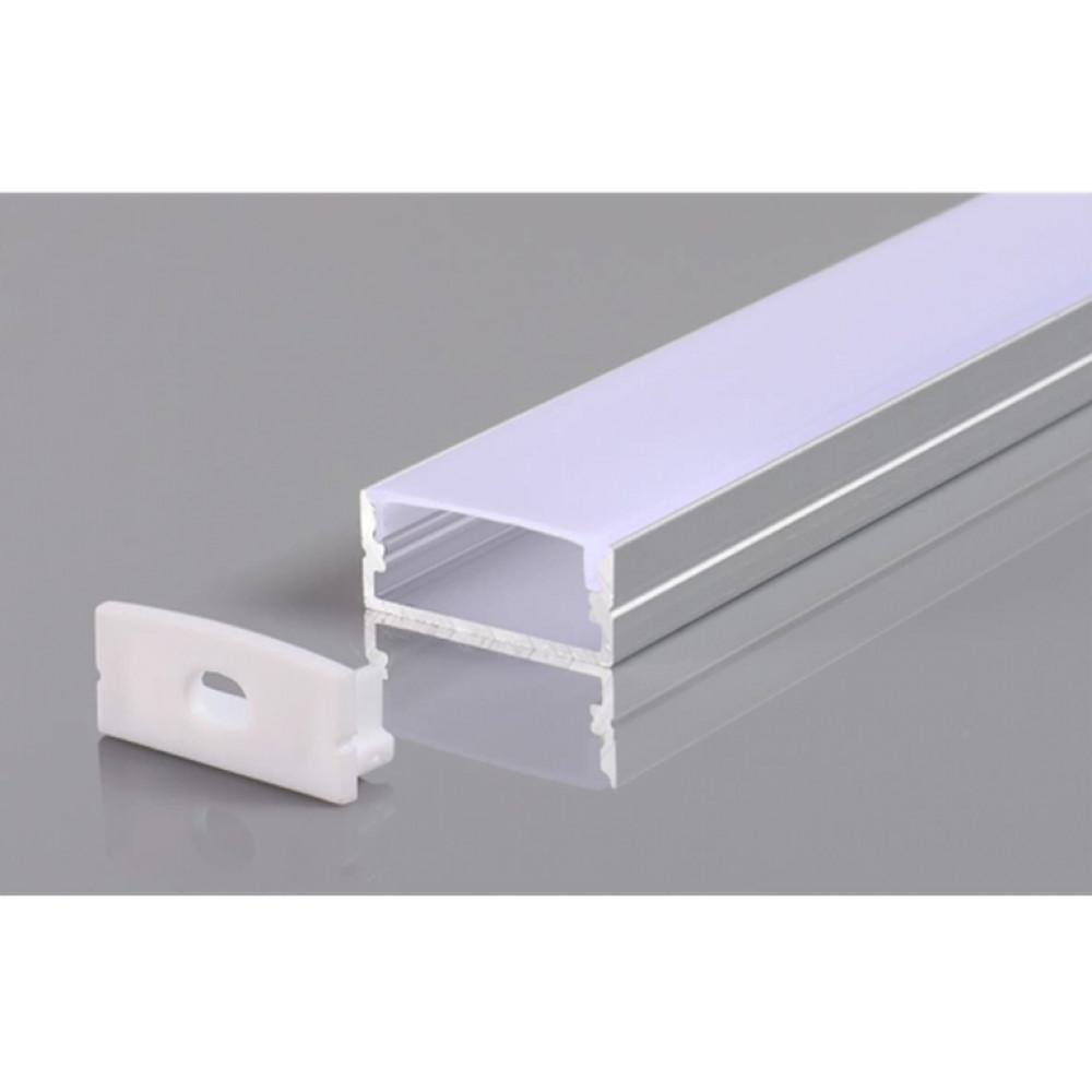 Perfil AL 2310 Sobrepor Branco - 5 Mt