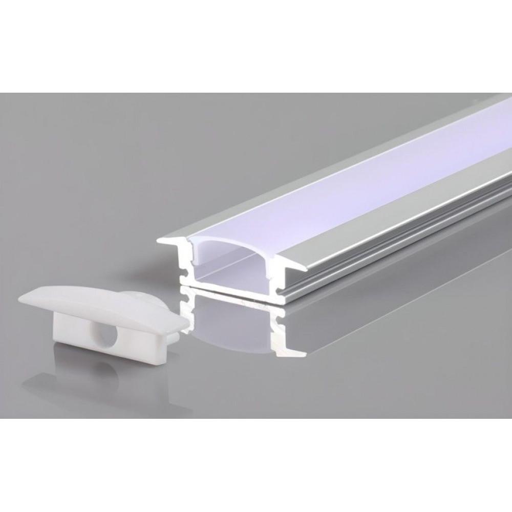 Perfil AL 2407 Embutir Branco 5 m