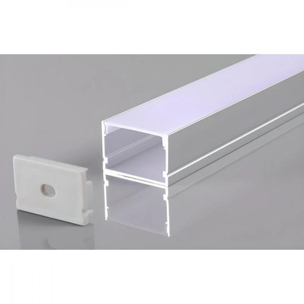 Perfil AL 3020 Sobrepor Branco 3 m