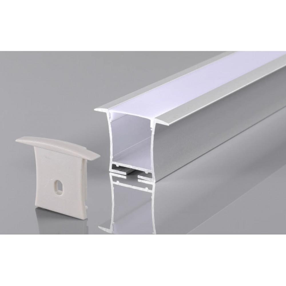 Perfil AL 3628 Embutir Preto 2 m