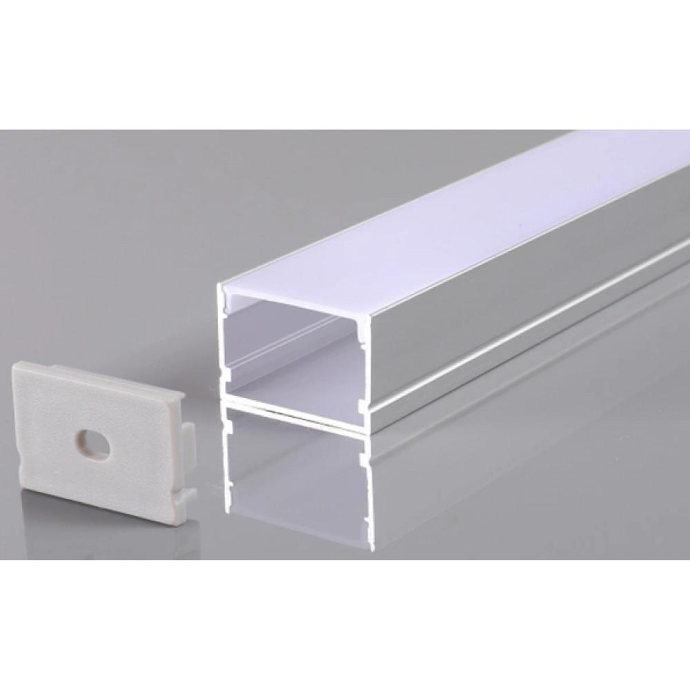 Perfil AL 4020 Sobrepor Branco - 5 Mt