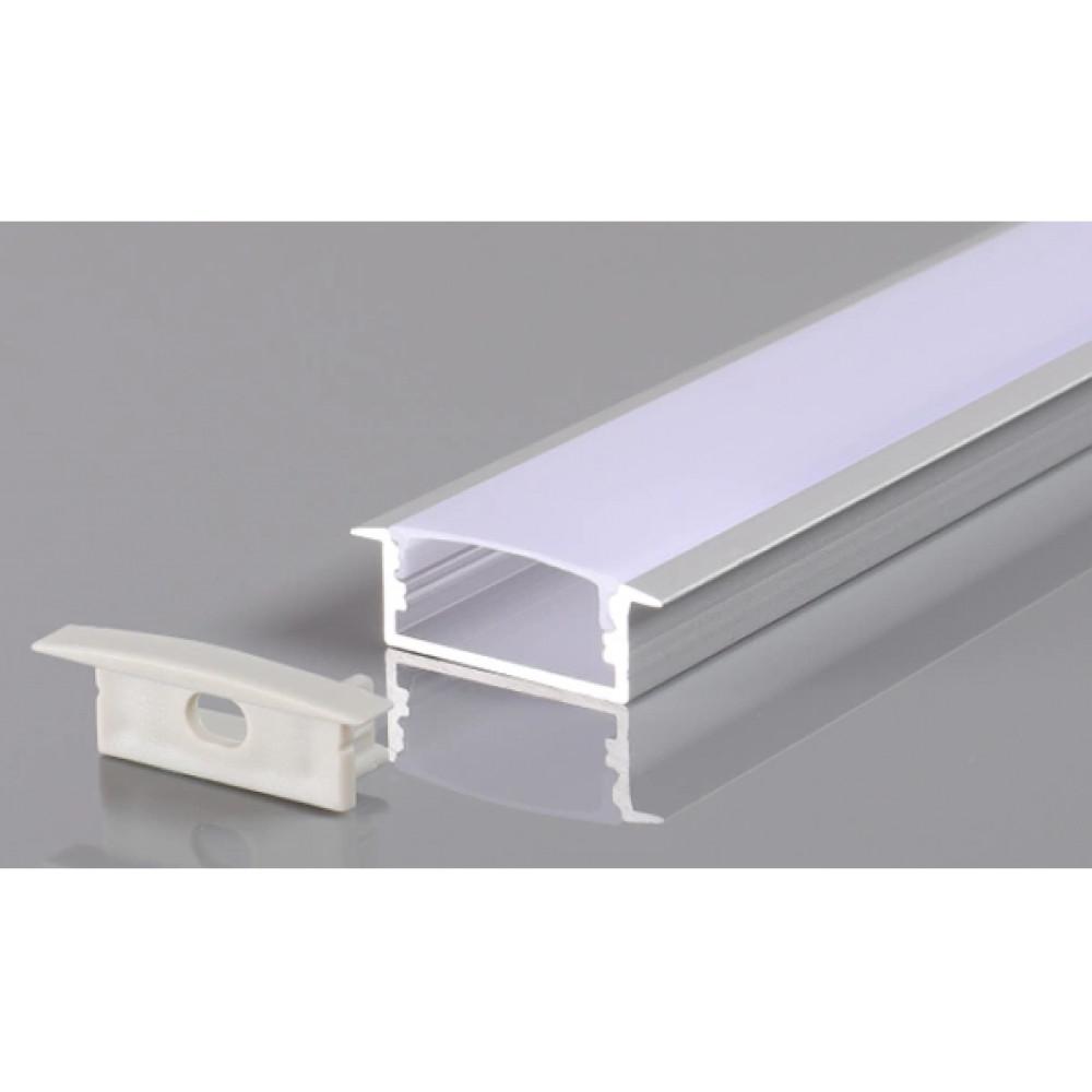 Perfil AL 4110 Embutir Branco 3 m