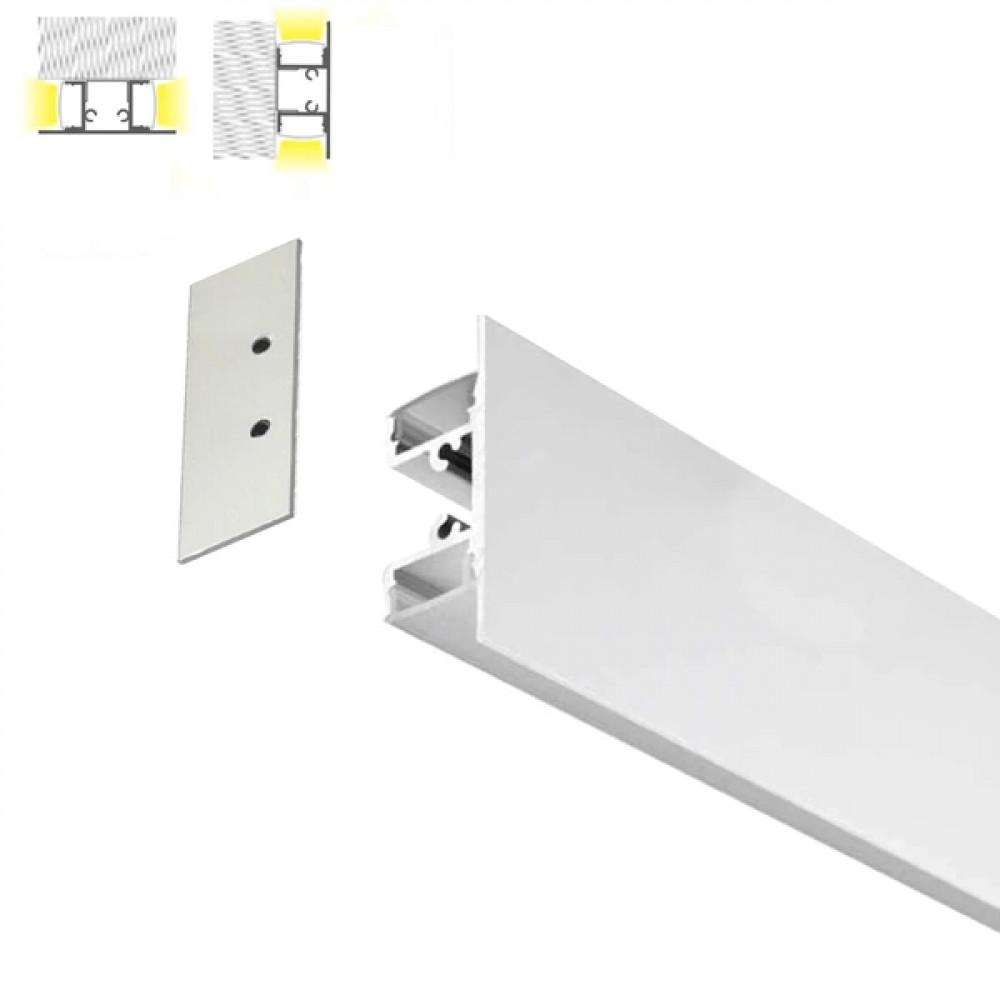 Perfil AL 5017 Sobrepor Branco - 1 Mt