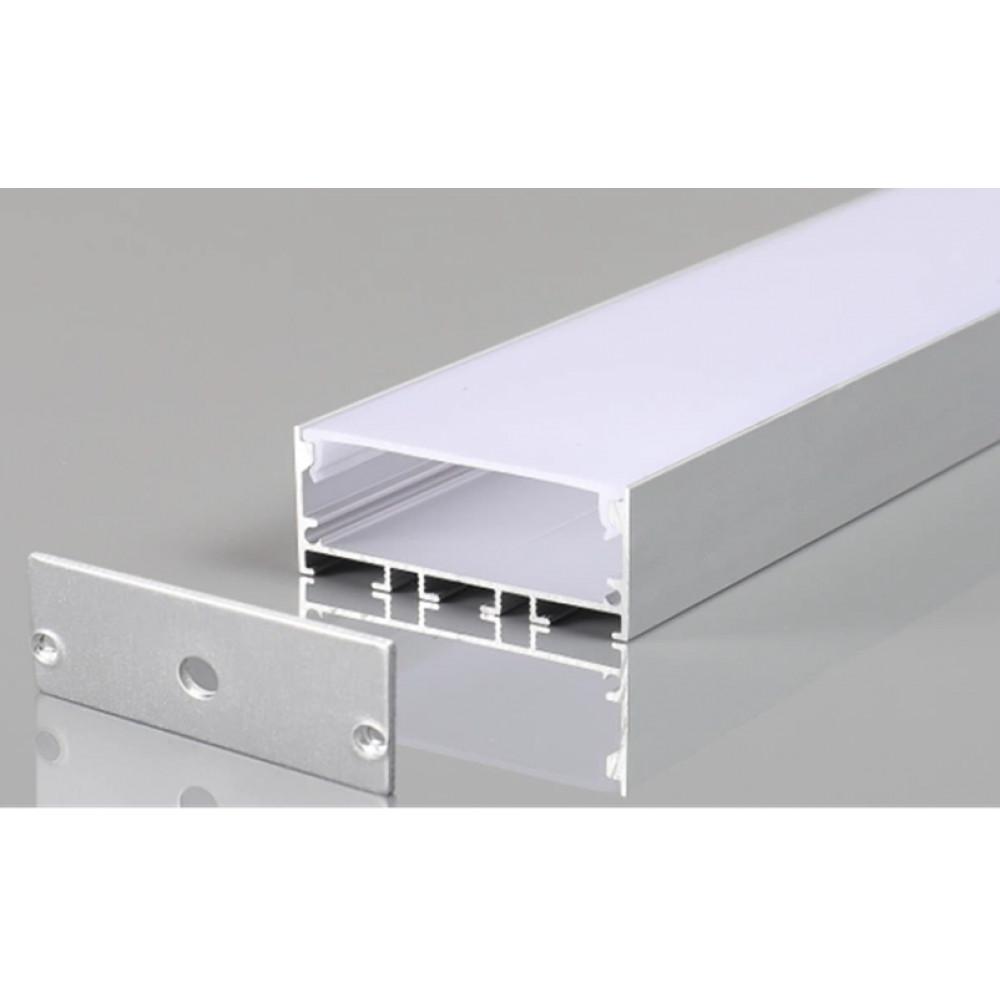 Perfil AL 5020 Sobrepor Branco - 1 Mt