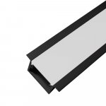 Perfil AL 4220 Piso Embutir Preto 3 m