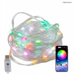 CORDÃO LED RGB IP65 SMART BLUETHOOTH USB 10MT