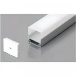 Perfil AL 1920T Sobrepor Alumínio 2 m (Trilho)