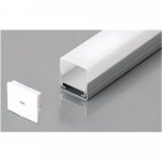 PERFIL AL 1920T SOBREPOR ALUMÍNIO 3 M (TRILHO)