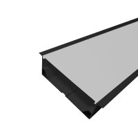 Perfil AL 12035 Embutir Preto 2 m