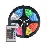 Fita 30 Leds Digital 12v IP20 7w 8mm RGB R 5 m (Com Controle)