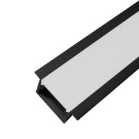 Perfil AL 4220 Piso Embutir Preto 3 m