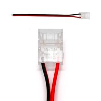 Kit Conector Com Fio Fita Led 8mm P20 2PIN - 10 uni