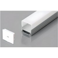 Perfil AL 1920 Sobrepor Branco – 6 Mt (Com Trilho)