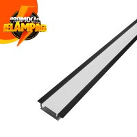 Perfil AL 2407 Embutir Preto 2 m (Sw)