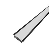 Perfil AL 3010 Embutir Preto 6 m