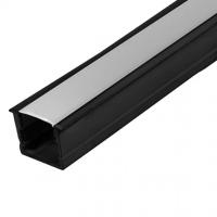 Perfil AL 3315 Embutir Preto 1 m