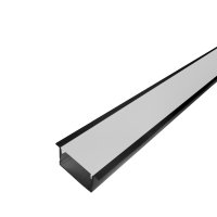 Perfil AL 3315 Embutir Preto 6 m