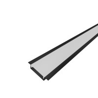Perfil AL 4110 Embutir Preto 2 m