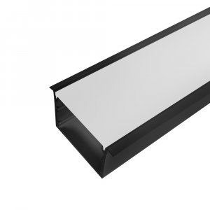 PERFIL AL 6035 EMBUTIR PRETO 4M