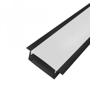 PERFIL AL 6420 EMBUTIR PRETO 4M